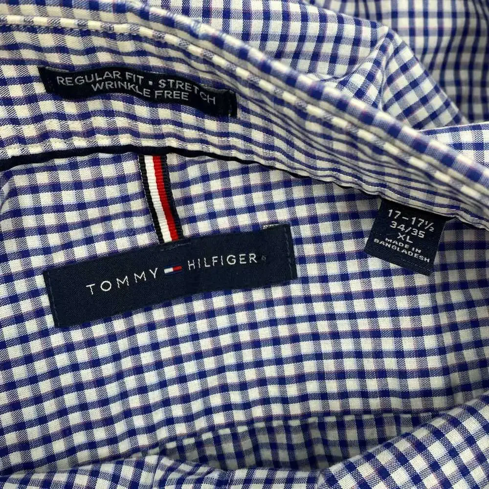 Tommy Hilfiger Blue Cotton Blend Long Sleeve Button Down | Men’s XL